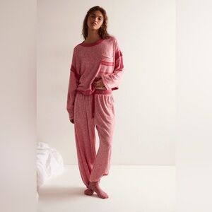 NWOT Free People Intimately Everything I Want Set In Luxe Red Combo